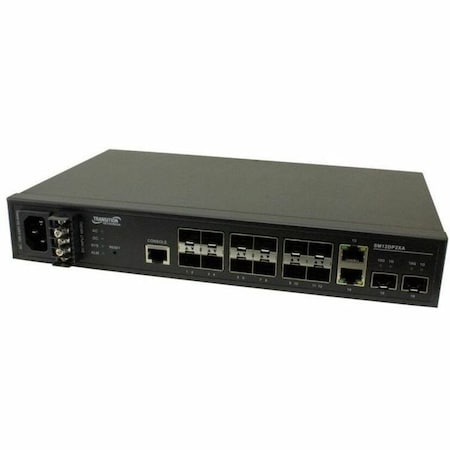Transition Networks MANAGED FIBER SWITCH, 12-PORT 100/1000 SFP, 2-PORT 1G/10G SFP+ AND 2 10/100/1000 SM12DP2XA-NA