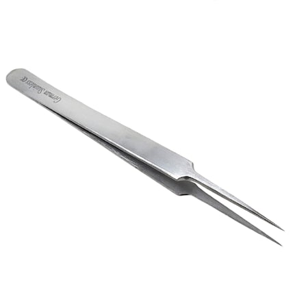 A2Z Scilab Tweezers, Fine Point Straight Needle Tips 4.5 Inch Lab Forceps, Stainless Steel A2Z-ZR-JF-5