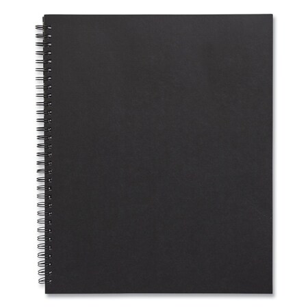 Tru Red Wirebound Soft-Cover Business-Meeting Journal, 1-Subject, Meeting-Minutes/Notes Format, Black Cover TR54985