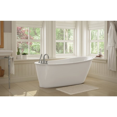 Maax Sax 60''Lx32'' W End Drain Freestanding Bathtub in Wht 105797-000-002-100