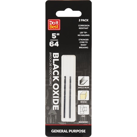 Do It Best 5/64'' Black Oxide Drill Bit, 2PK QJDIB-DB-018