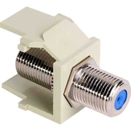 Leviton Coaxial Connectors Coupler F-Connector Nickel Plated Ivory 41084-FIF