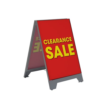 Showdown Displays 42 In Impress A-Frame Kit - Clearance Sale Red 908010-006