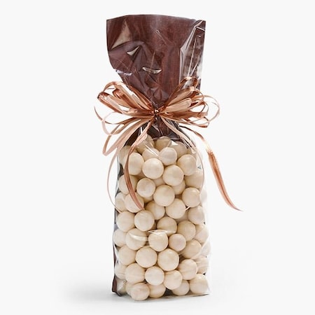 Nashville Wraps Clear with Chocolate Candy Bags 1.4 mil, 3.5x2.25x12, 100PK 98603