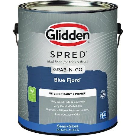 Glidden Spred Interior Grab-N-Go Paint + Primer Semi-Gloss Paint Blue Fjord 1 Gal. GLSIN60BFJ/01