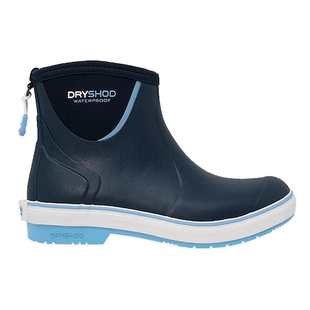 Dryshod Womens Slipnot Ankle-Hi Deck Boot, Fishing, Boating, Waterproof, Blue, Size 8 SLN-WA-NV-008