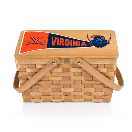 Picnic Time Family Of Brands NCAA Virginia Cavaliers Poppy Personal Picnic Basket 124-00-299-594-0