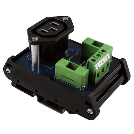 Automation Systems Interconnect Straight Blade Receptacle, 10 A, 250V AC, Black IMACP320F