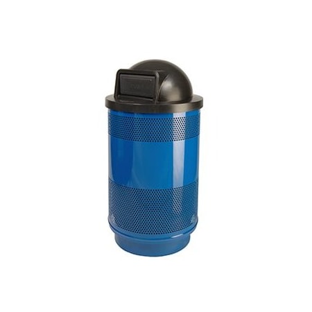 Witt Industries 55 Gallon Outdoor Perforated Receptacle with Dome Top SC55P-01-DT