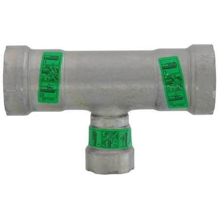 Viega MegaPress tee P1 1 P2 1 P3 0.5 carbon steel zinc-nickel coating 25335