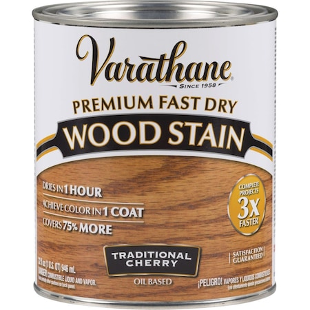 Varathane Fast Dry Traditional Cherry Urethane Modified Alkyd Interior Wood Stain 1 Qt. 262008