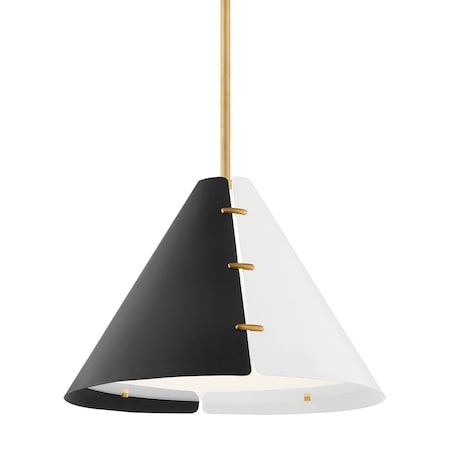 Hudson Valley Lighting Kelly Behun X Split 1 Light Pendant 20 In. Aged Brass KBS1352701L-AGB