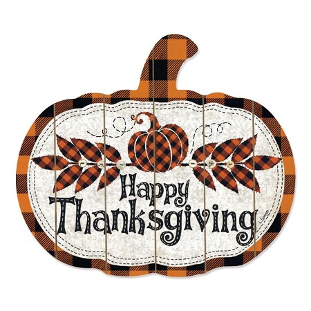Homeroots Happy Thanksgiving Unframed Print Wall Art 416072