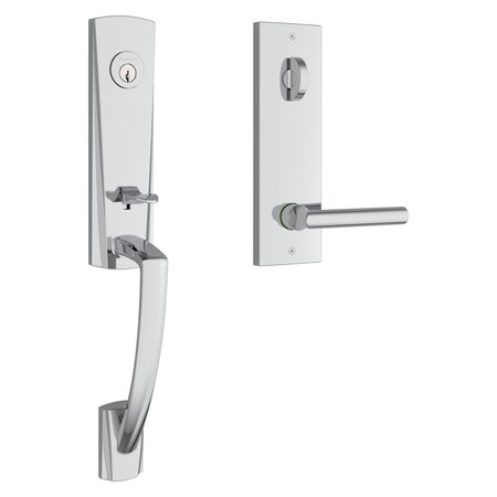 Baldwin Emergency Egress Miami Handleset with Tube Lever and Contemporary Square Escutcheon with 6AL EEMIAXTUBCQE260