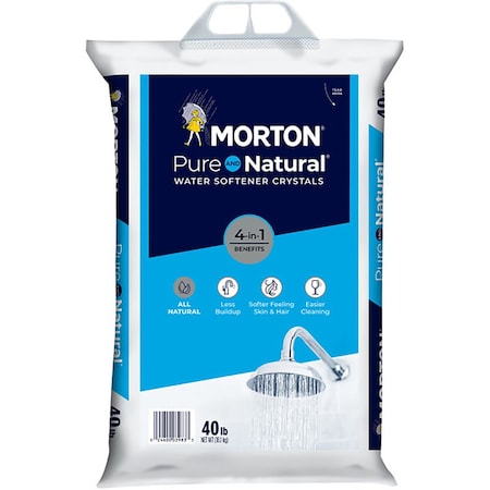 Morton Pure And Natural Water Softener Salt Crystal 40 lb 4983