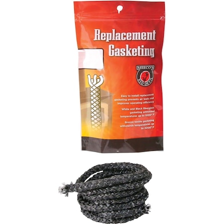 Meecos Red Devil 7/8'' x 6 Ft. Black Rope Gasketing 212B