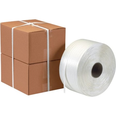 Partners Brand Poly Cord Strapping, 1/2" x 3900', White, 1 Coil PSC126
