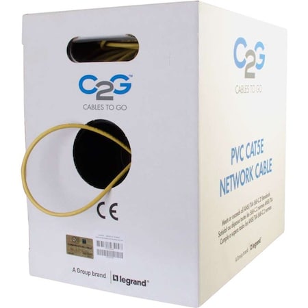 C2G 1000ft CAT5E 350Mhz STRANDED CM YLW TAA 43404