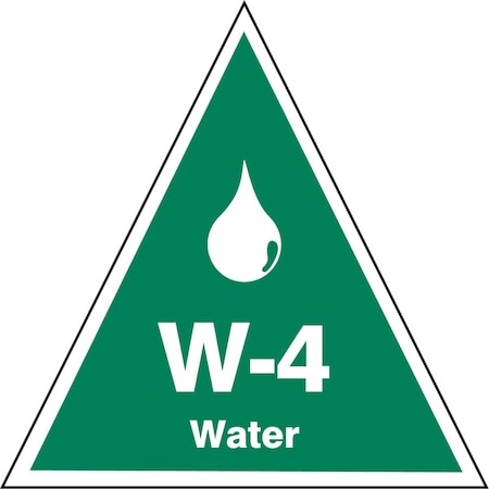 Accuform Energy Source ID Tag, W-4 Water, 2.5" X 2.5", Adhesive Dura-Poly, 5/PK TDK904XVM