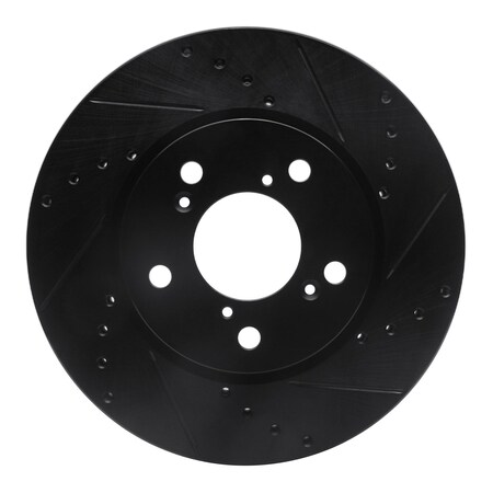Dynamic Friction Co DFC Brake Rotor - Drilled and Slotted - Black 633-59049R