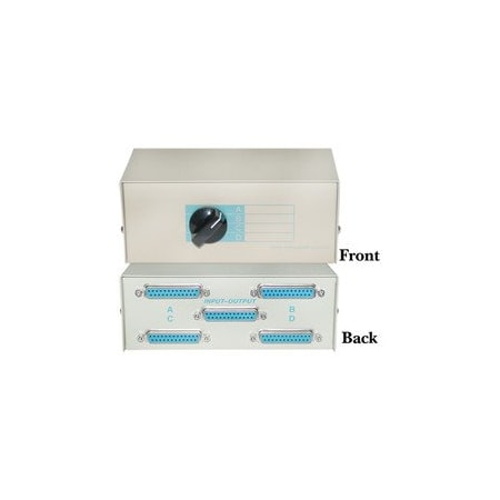 Cable Wholesale ABCD 4 Way Switch Box, DB25 Female 40D3-17604