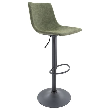 Leisuremod Tilbury Modern Adjustable Bar Stool with Footrest and 360-Degree Swivel, Olive Green TS29G