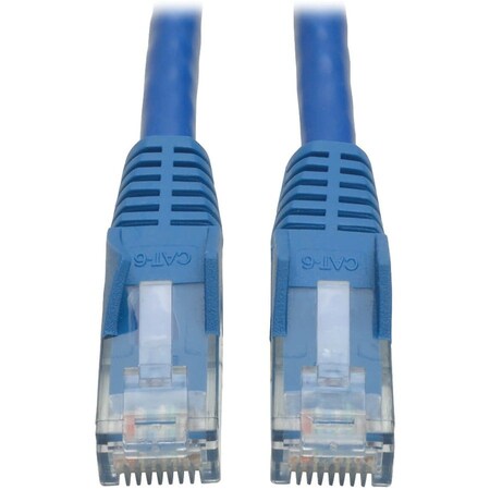 Eaton Tripp Lite Series Cat6 Gigabit Snagless Molded UTP Ethernet Cable RJ45 M/M, PoE, Blue, 50 ft. N201-050-BL