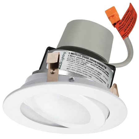 Elco Lighting 4in LED Module & Driver, Adjustable Trim, 850lm, 3000K, White E418R0830W