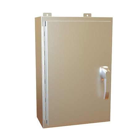 Hammond Handle Electrical Enclosure, 24 in H, 8 in D, 16 in W, 12, 13, 3R, 4, 4X, Stainless Steel HW24168SSHK