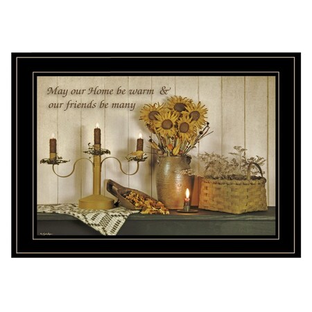 Homeroots Our Home 3 Black Framed Print Wall Art 406779