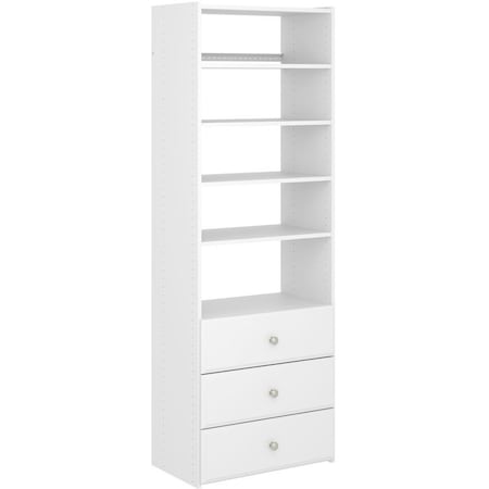 Easy Track Premium Pro Tower Closet Organizer KIt, White PH81-WH