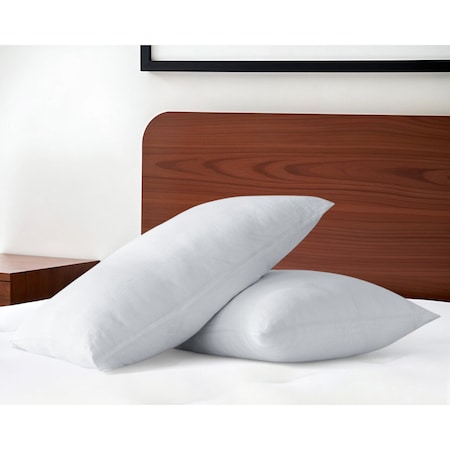 Homeroots Set of Two White Linen King Pillowcases 520689