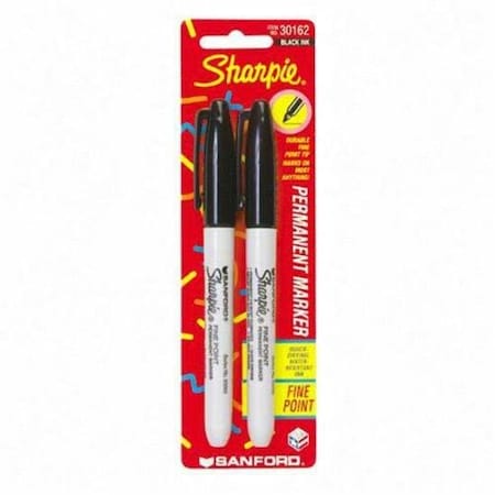 Sharpie Permanent Marker, Black, Fine Tip, 2 PK 30162
