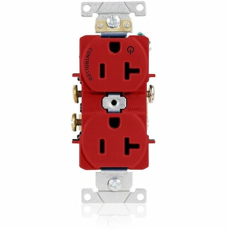 Leviton PlugsandRcptcls, 20A, 125VAC, Rd, Nylon, PK1 5362-S1R