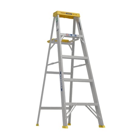 Werner 5 ft Aluminum Stepladder, 225 lb Capacity 355