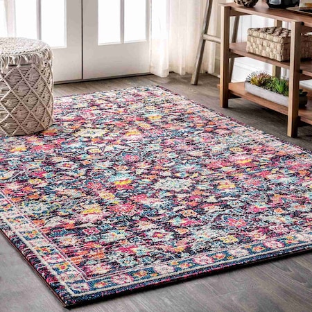 Jonathan Y Modern Persian Boho Floral Multi/Purple 4 ft. x 6 ft. Area Rug MDP200A-4