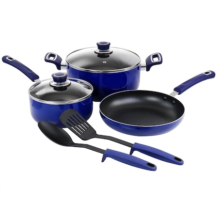Oster 7 Piece Non Stick Aluminum Cookware Set in Blue 128654.07