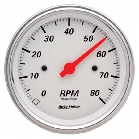 Auto Meter 1390 Arctic White Electric Tachometer - 3.37 in. ATM1390