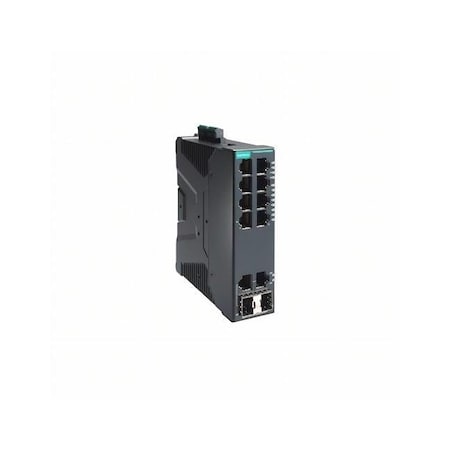 Moxa Compact industrial smart Ethernet switch with 8+2G ports, -10 to 60 degC SDS-3010-2GTXSFP