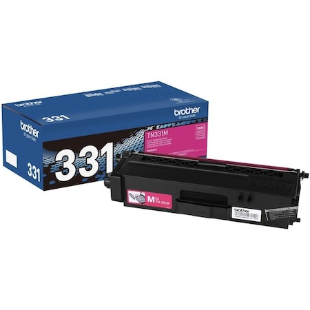 Brother Brother Genuine TN331M Magenta Toner Cartridge - Laser - 1500 Pages - Magenta - 1 Each TN331M