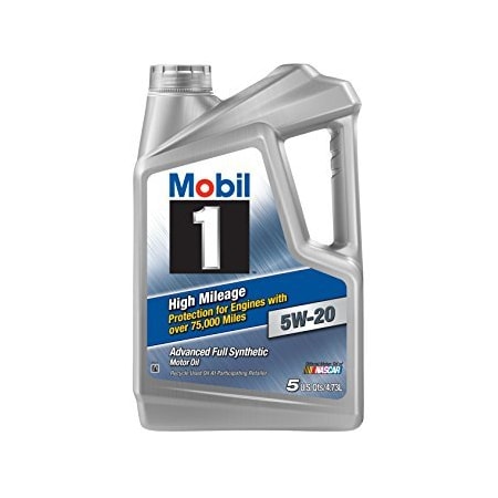 Mobil 1 5W-20 High Mileage Oil 5 qt. Bottle MOB120768-1
