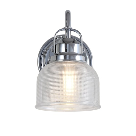 Jonathan Y Virginia 5.75" 1-Light Metal/Glass LED Vanity Light, Chrome JYL7407A