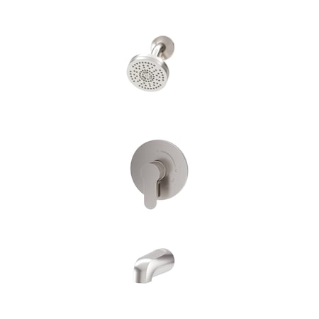Symmons Identity HydroMersion Single Handle Tub and Shower Faucet Trim Kit with Volume Control S6792STN15TRM