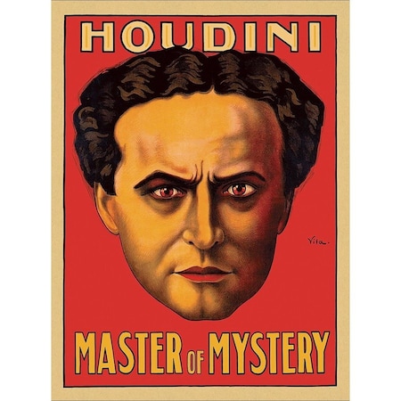 Homeroots 24" X 32" Houdini Master Of Mystery Vintage Magic Poster Wall Art 393345