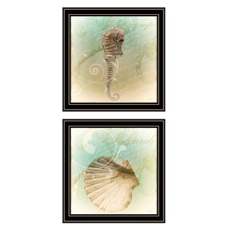 Set Of Two The Sea III and Sea IV 1 Black Framed Print Wall Art, 2PK