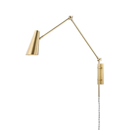 Hudson Valley Lighting Lorne 1 Light Plug-In Sconce 4 In. Aged Brass 4121-AGB