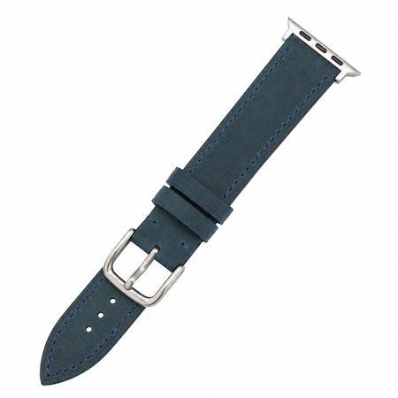 Elegani Band Compatible with Apple Watch 41mm, Dark Blue, Silver, Black, Yellow Gold, Rose Gold Buckle SVLTQR-DBLU-41