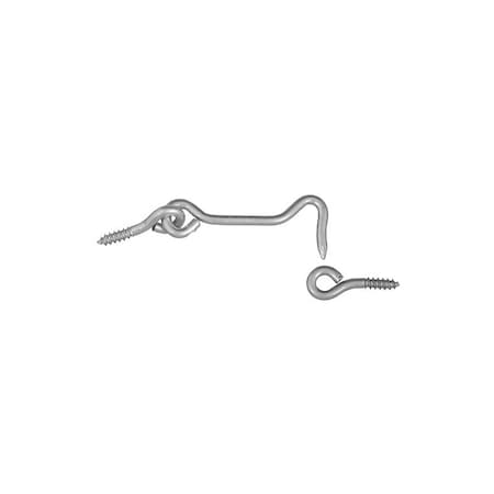 National Hardware V2000 Series Hook and Eye, Steel, Zinc, 2PK N117-952