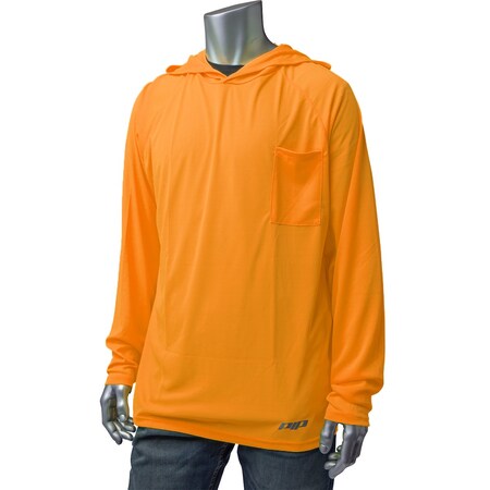Pip Non-ANSI Quick Dry Hooded Long Sleeve T-Shirt 310-1320-OR/XL