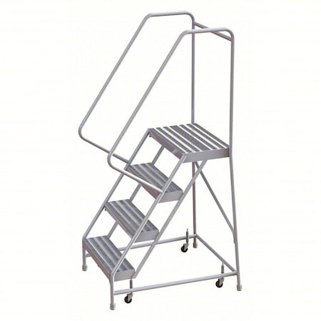 Tri-Arc 72 in H Aluminum Rolling Ladder, 4 Steps, 350 lb Load Capacity WLAR104244